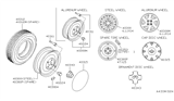Diagram for Infiniti G20 Wheel Cover - 40342-63J00