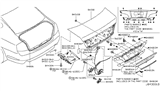 Diagram for Infiniti M35 Trunk Lid Lift Support - 84430-EJ70A