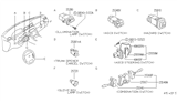 Diagram for Infiniti J30 Cruise Control Switch - 25340-10Y03