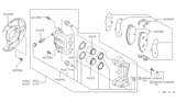 Diagram for 1994 Infiniti J30 Brake Dust Shields - 41150-0P600