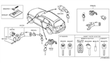Diagram for 2008 Infiniti FX45 Ignition Lock Cylinder - D8700-CG025