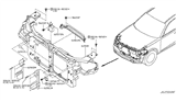 Diagram for 2008 Infiniti FX45 Radiator Support - 62500-CL70A