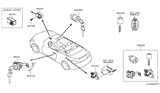 Diagram for Infiniti Q60 Ignition Lock Cylinder - 99810-3LW0A