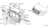 Diagram for 2014 Infiniti Q60 Radiator Support - 62501-JJ85A