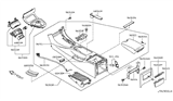Diagram for Infiniti G37 Center Console Base - 96910-1NF3C
