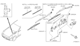 Diagram for Infiniti G35 Wiper Blade - 28890-AM600