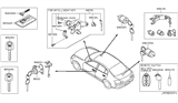 Diagram for 2005 Infiniti FX45 Ignition Lock Cylinder - D8700-AC200