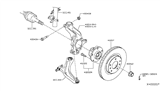 Diagram for Infiniti Steering Knuckle - 40015-5NA0A