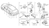 Diagram for Infiniti JX35 Cruise Control Switch - 25300-3JA0A