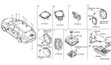Diagram for 2013 Infiniti FX37 Car Speakers - 28152-1AK0A