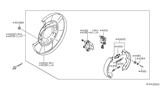 Diagram for Infiniti QX60 Brake Dust Shields - 44020-3JA0C