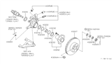 Diagram for Infiniti J30 Steering Knuckle Bushing - 55157-5P000