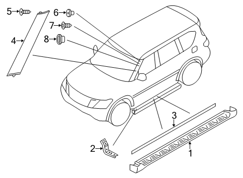 Step Assy-Side,RH Diagram for 96100-6GW4B