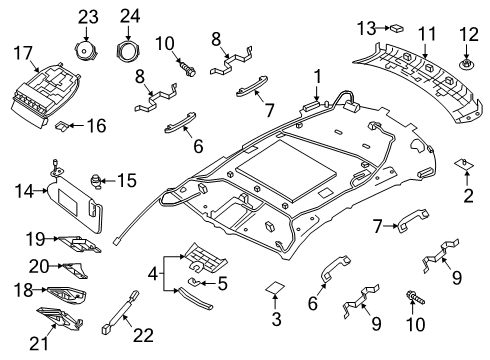 Infiniti 96409-9DM0A HOLDER SUNVISOR