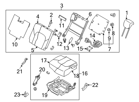 Infiniti 86480-1ZR0A HEADREST ASSY-3RD SEAT