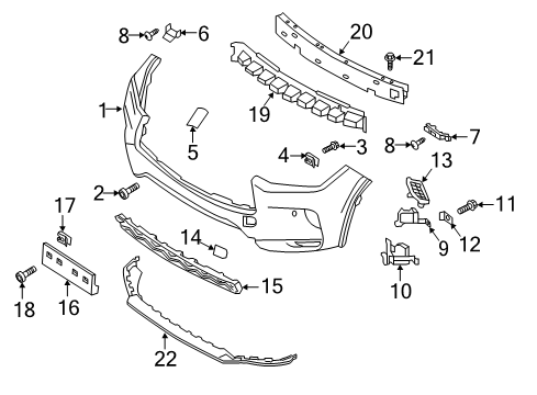 Infiniti 62222-9CM0A BRACKET-FRONT BUMPER SIDE,RH