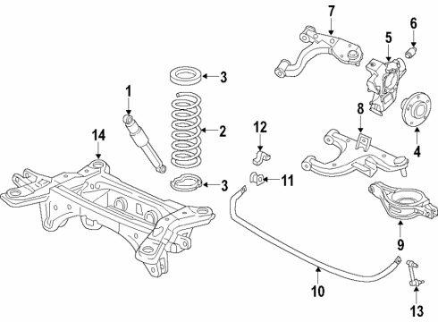 HUB ASSY-REAR AXLE Diagram for 43202-1LA0B