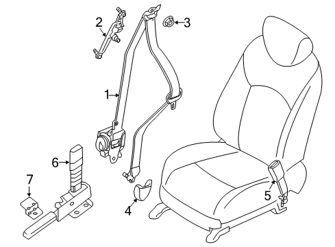 Seat Belt of Electrical - 2020 Infiniti QX60