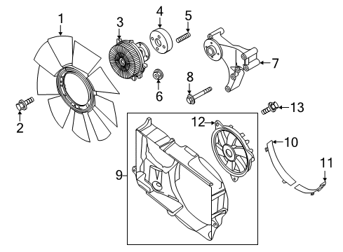 Pulley-Fan & Water Pump Diagram for 21051-1LA1B