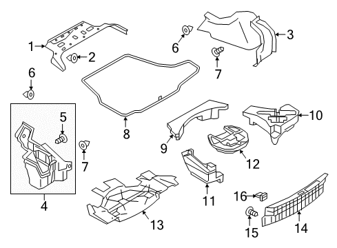 2020 Infiniti Q60 Interior Trim - Rear Body Diagram 2