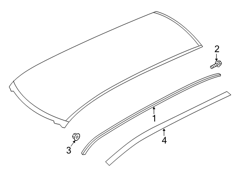 2020 Infiniti QX50 Exterior Trim - Roof Diagram 2