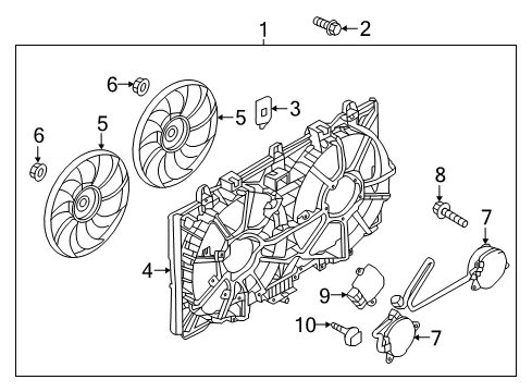 2020 Infiniti Q50 Cooling System, Radiator, Water Pump, Cooling Fan Diagram 1