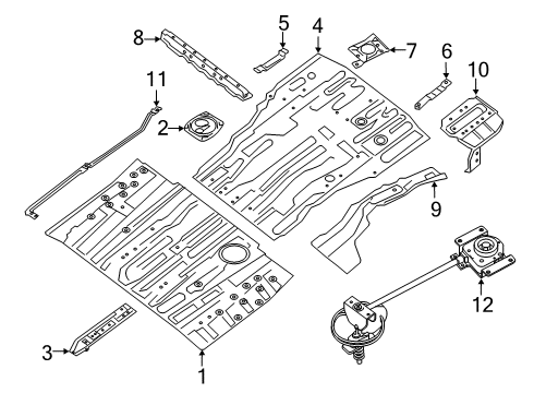 CARRIER ASSY-SPARE WHEEL,LUGGAGE ROOM Diagram for 57210-6TA0A