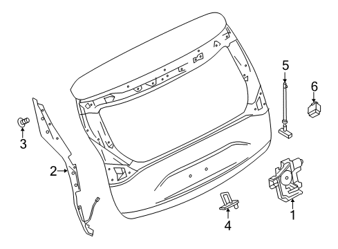 Lock & Remote Control Assy-Back Door Diagram for 90500-7FM0A