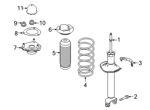 2020 Infiniti Q60 Struts & Components - Rear Diagram 2