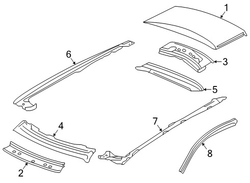 2020 Infiniti QX50 Roof & Components Diagram 1