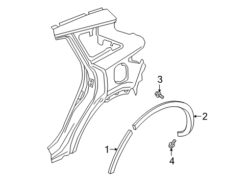 2020 Infiniti QX50 Exterior Trim - Quarter Panel Diagram