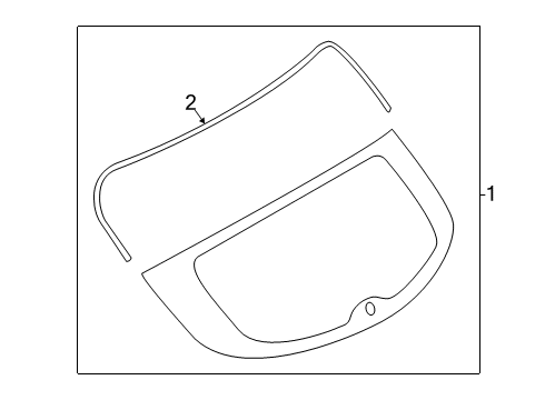 2020 Infiniti QX50 Lift Gate - Glass & Hardware Diagram