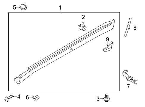 Protector-Body Side Sill,RH Diagram for 76850-1A54A