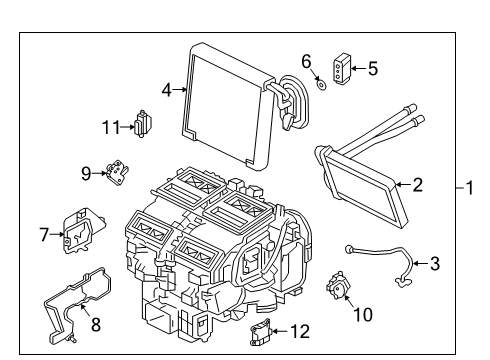 Heating Unit Assy-Front Diagram for 27110-5NY0A