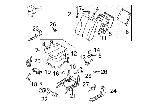 Switch Assembly-Front Seat,LH Diagram for 87066-ZQ00A