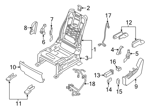 HARNESS-FRONT SEAT Diagram for 87019-6JL2E