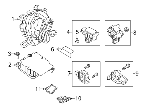 Sensor-Side AIRBAG, RH Diagram for 98836-3JA9A