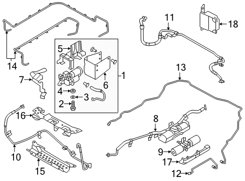 Tube & Hose Assy-Rear Actuator,RH Diagram for 52502-6JE0A