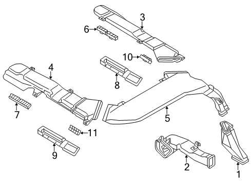 GRILLE ASSY-REAR COOLER OUTLET Diagram for 27913-6JF0A