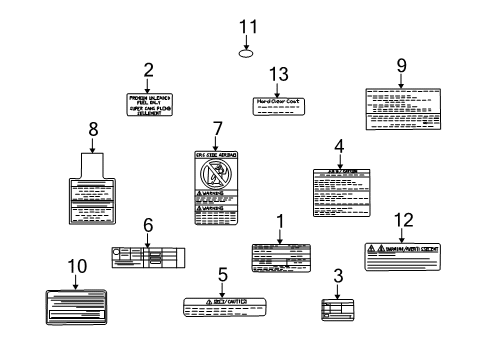 Label Caution Diagram for 27090-E953A