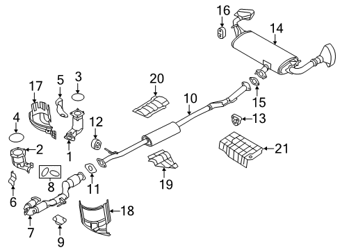 GUSSET-CONTAINER Diagram for 20817-JA11C