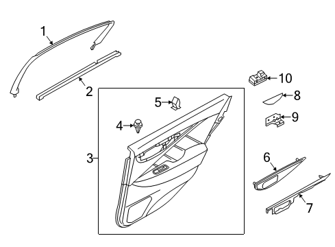 FINISHER Assembly-Inside Handle,LH Diagram for 829C1-6HM0A