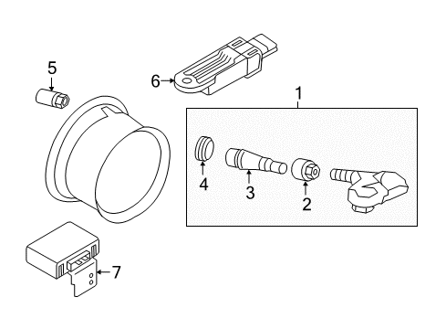 2021 Infiniti QX80 Tire Pressure Monitoring Diagram