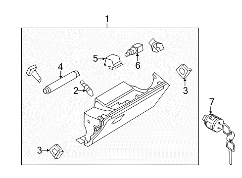 2020 Infiniti QX80 Glove Box Diagram