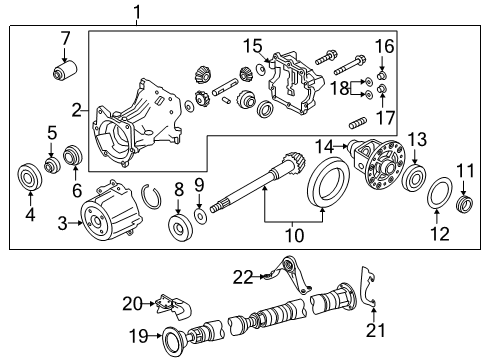 2020 Infiniti QX50 Axle & Differential - Rear Diagram