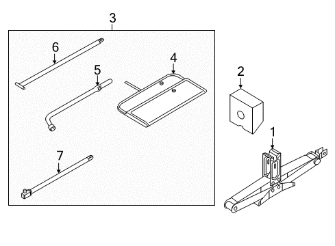 2020 Infiniti QX80 Jack & Components Diagram