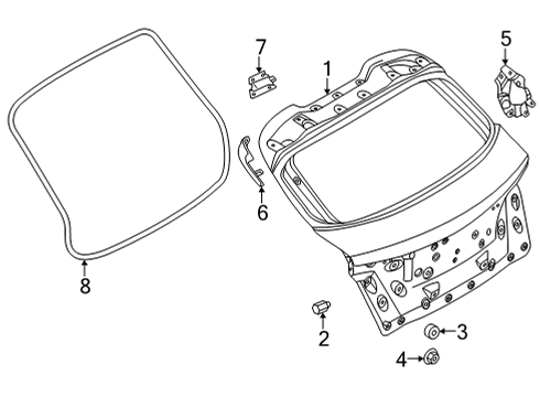 Infiniti 90823-5VG0A Seal-Back Door,Side LH