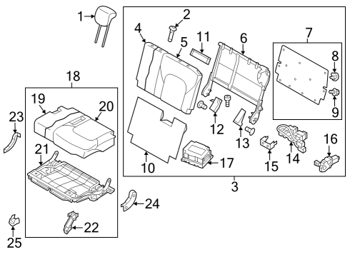 Infiniti 28567-6JL2A BRACKET-POWER SEAT CONTROL