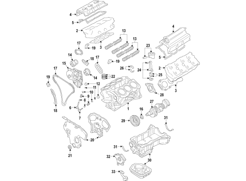 Infiniti 12207-6TA6B Bearing-Crankshaft