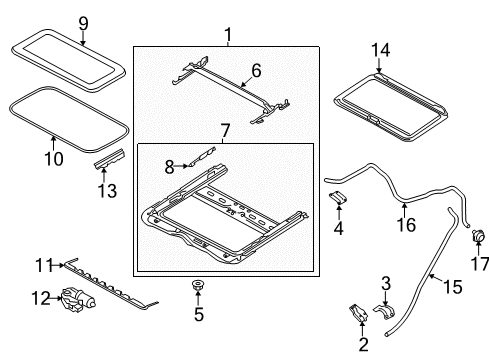 Infiniti 76890-9NP2A Bracket-SUNROOF,Front RH